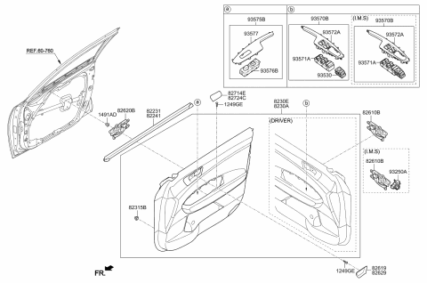 2019 Kia Optima Hybrid Trim-Front Door Diagram