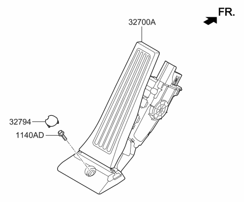 2019 Kia Optima Hybrid Accelerator Pedal Diagram