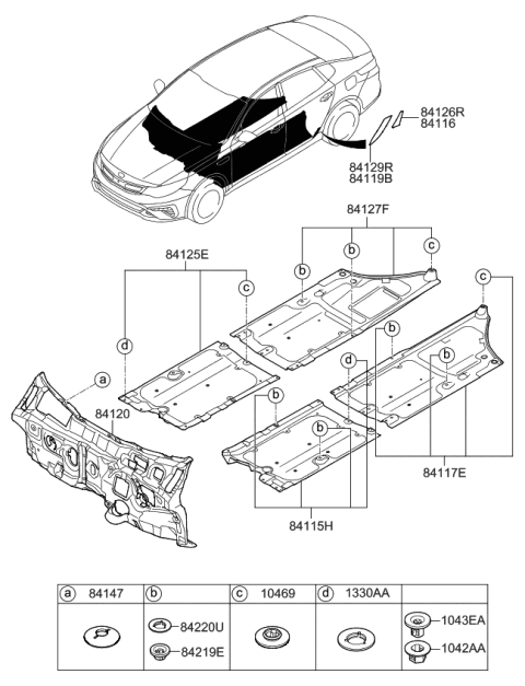 2020 Kia Optima Hybrid Film-Anti Chippg LH Diagram for 84211D4000