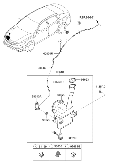 2020 Kia Optima Hybrid Windshield Washer Diagram