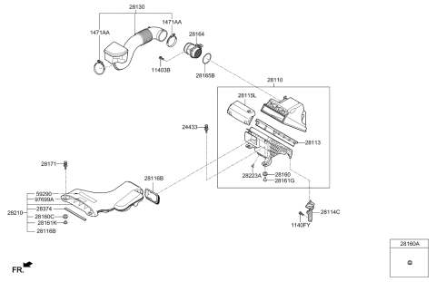 2020 Kia Optima Hybrid Air Cleaner Diagram