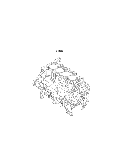 2019 Kia Optima Hybrid Short Engine Assy Diagram