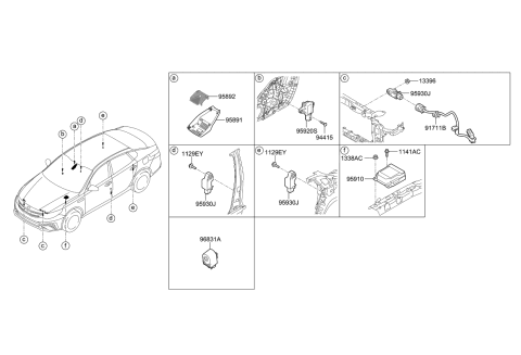 2020 Kia Optima Hybrid Relay & Module Diagram 1