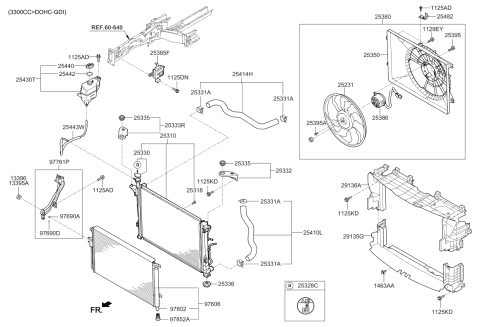 2020 Kia Sorento Condenser Assembly-Cooler Diagram for 97606C5600