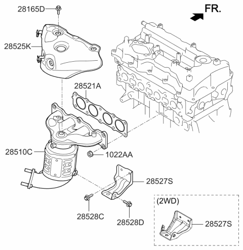 2019 Kia Sorento Exhaust Manifold Diagram 1