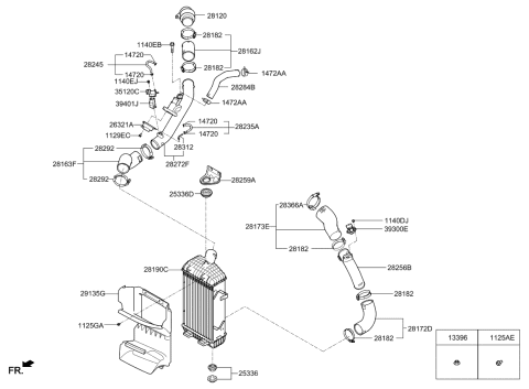 2020 Kia Sorento Turbocharger & Intercooler Diagram