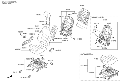 2019 Kia Sorento Seat-Front Diagram 1