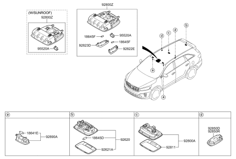 2020 Kia Sorento Room Lamp Diagram