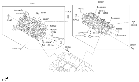 2020 Kia Sorento Head Sub Assembly-Cylinder Diagram for 221103L250