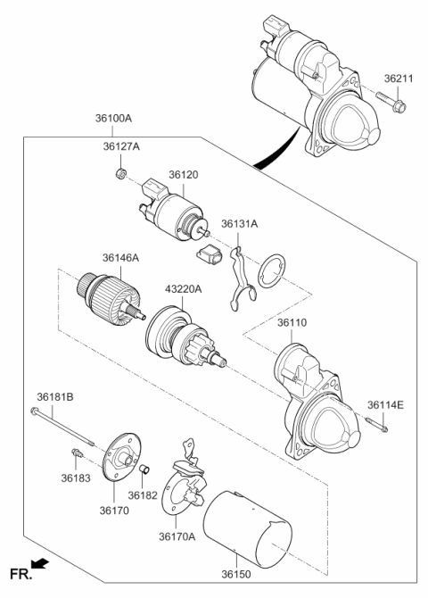 2019 Kia Sorento Starter Diagram 1