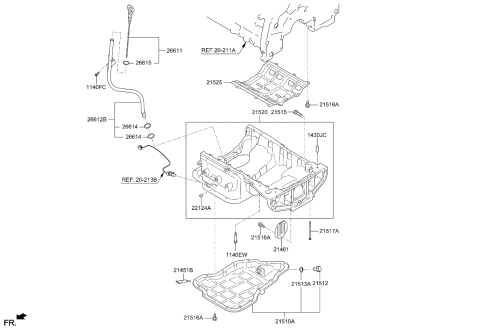 2019 Kia Sorento Belt Cover & Oil Pan Diagram 3