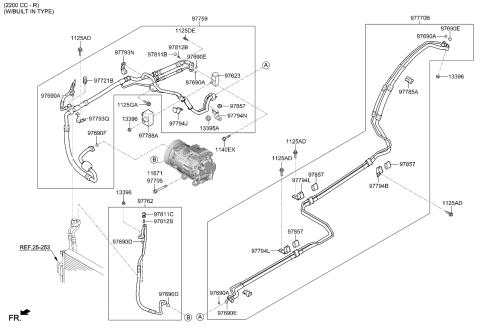 2019 Kia Sorento Air Condition System-Cooler Line Diagram 4