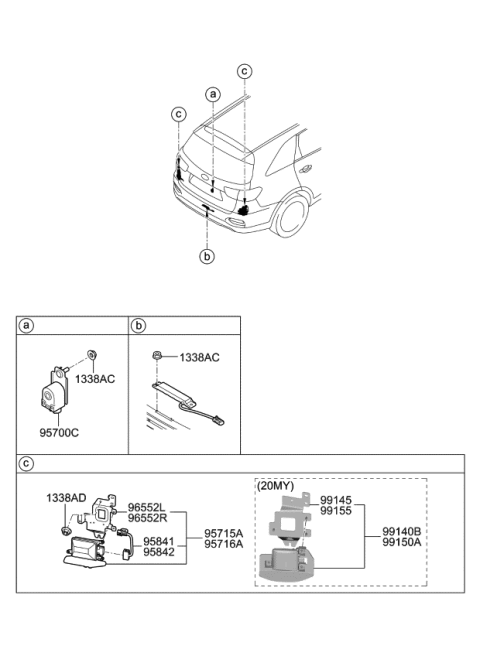 2020 Kia Sorento Bracket-Mounting,LH Diagram for 95812C5500