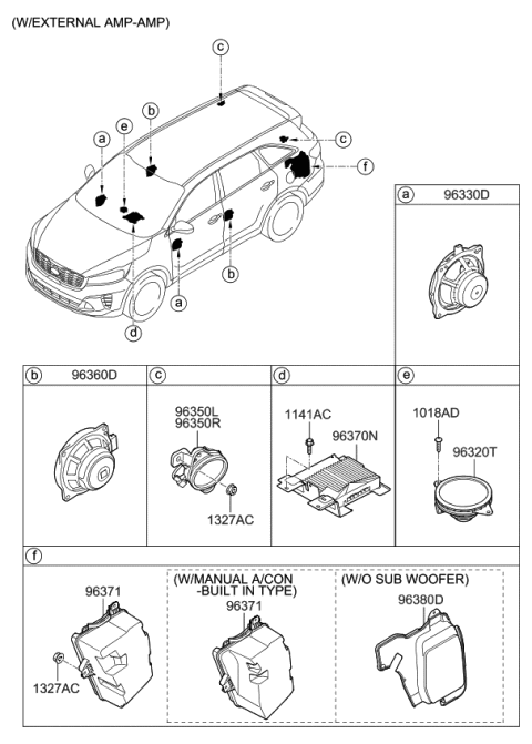 2020 Kia Sorento Speaker Diagram 2