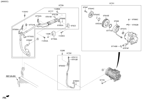 2020 Kia Sorento Air Condition System-Cooler Line Diagram 1