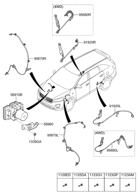 2019 Kia Sorento Hydraulic Module Diagram
