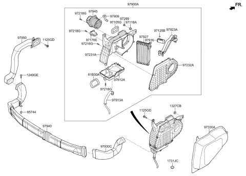 2019 Kia Sorento A/C System-Rear Diagram