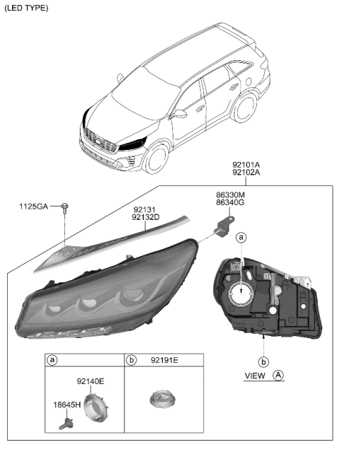 2019 Kia Sorento Head Lamp Diagram 2