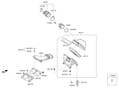 2019 Kia Sorento Air Cleaner Diagram 1