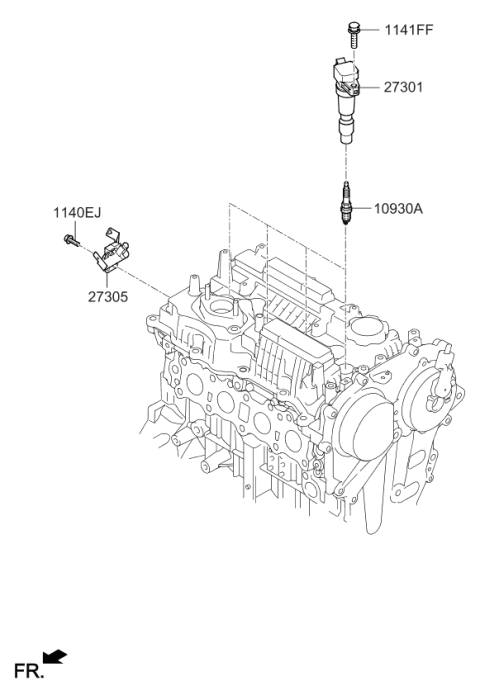 2020 Kia Sorento Spark Plug & Cable Diagram 1