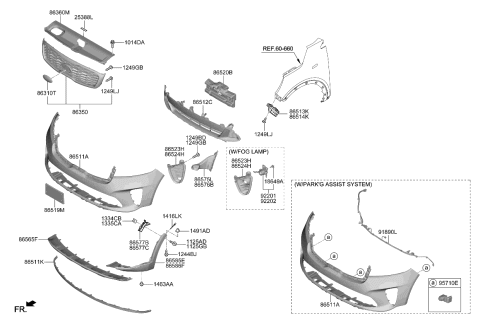 2019 Kia Sorento Bumper-Front Diagram 1