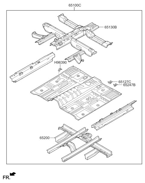 2019 Kia Sorento Panel-Floor Diagram 2