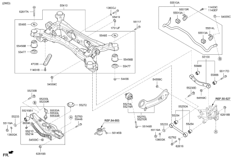 2019 Kia Sorento Rear Suspension Control Arm Diagram 1