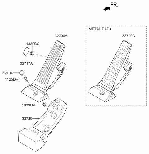 2019 Kia Sorento Accelerator Pedal Diagram