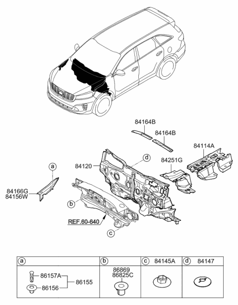 2019 Kia Sorento Isolation Pad & Plug Diagram 2