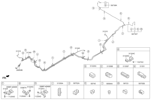 2019 Kia Sorento Tube-Fuel Vapor Diagram for 31340C6450