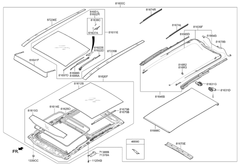 2019 Kia Sorento Sunroof Diagram