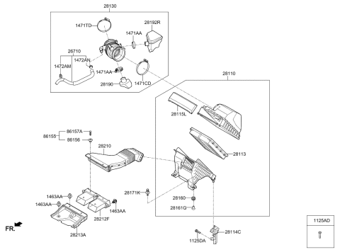 2020 Kia Sorento Air Cleaner Diagram 3