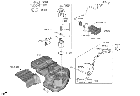 2020 Kia Sorento Fuel System Diagram 1