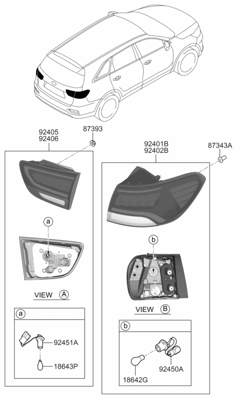 2019 Kia Sorento Rear Combination Lamp Diagram 2