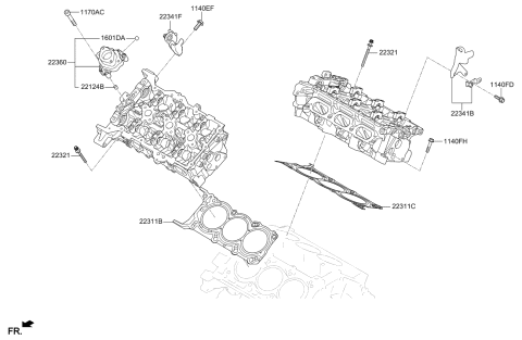 2020 Kia Sorento Cylinder Head Diagram 3