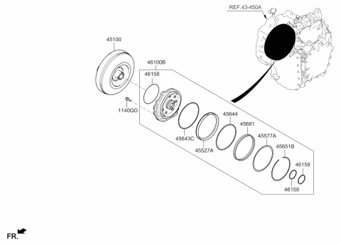 2019 Kia Sorento Oil Pump & Torque Converter-Auto Diagram 3