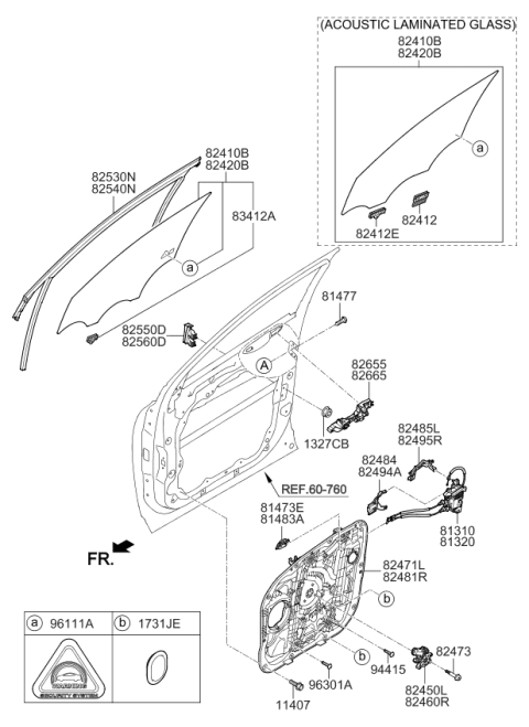 2019 Kia Sorento Motor Assembly-Front Pow Diagram for 82450C5220