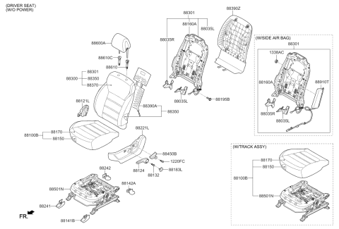 2020 Kia Sorento Seat-Front Diagram 3