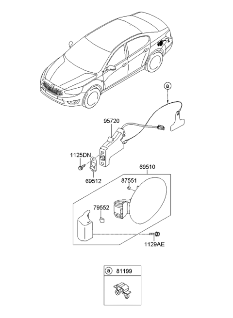 2013 Kia Cadenza Fuel Filler Door Diagram