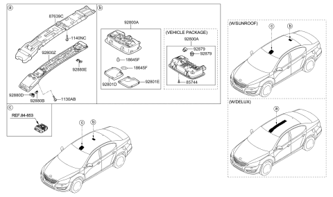 2013 Kia Cadenza Bulb Assembly-Led Diagram for 928173R000