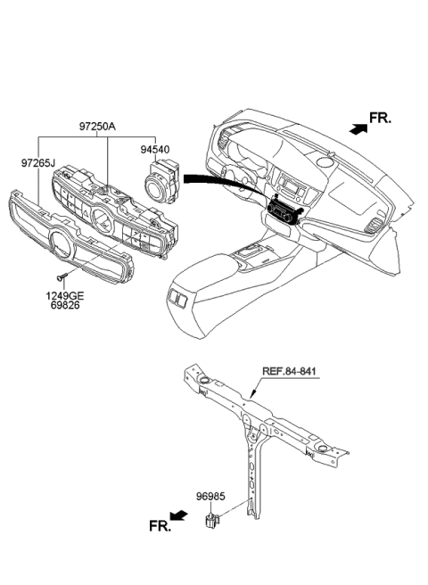 2015 Kia Cadenza Heater System-Heater Control Diagram