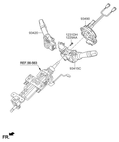 2016 Kia Cadenza Multifunction Switch Diagram