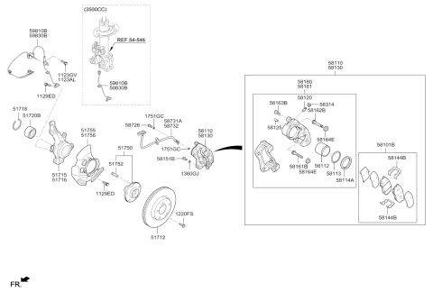 2013 Kia Cadenza Front Axle Diagram