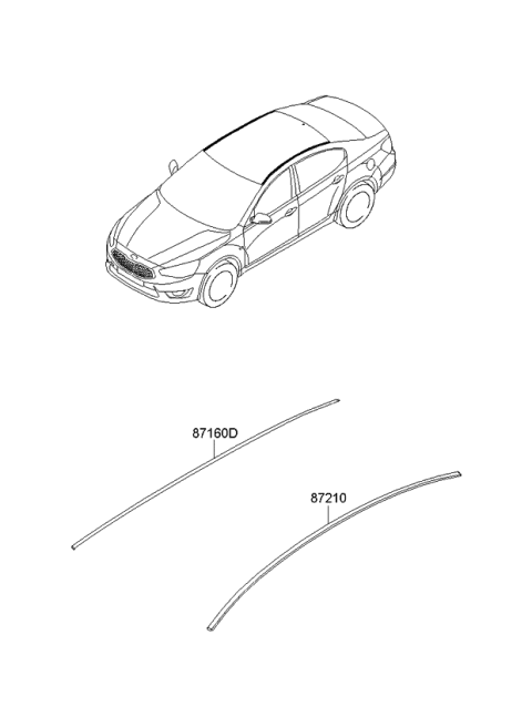 2013 Kia Cadenza Roof Garnish Diagram