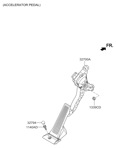 2014 Kia Cadenza Accelerator Pedal Diagram 1