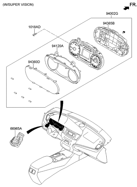 2013 Kia Cadenza Instrument Cluster Diagram 2