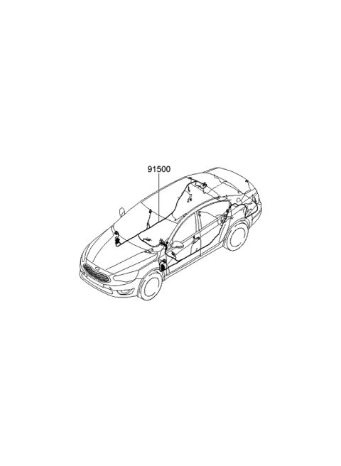 2013 Kia Cadenza Wiring Assembly-Floor Diagram for 915573R031