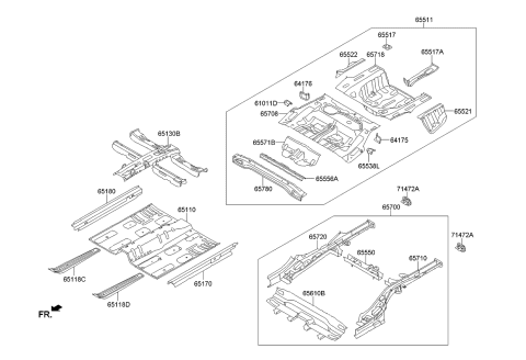 2016 Kia Cadenza Panel-Floor Diagram