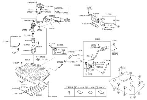 2015 Kia Cadenza Fuel System Diagram