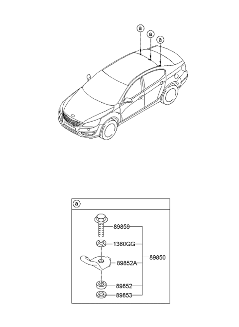 2013 Kia Cadenza Child Rest Holder Diagram